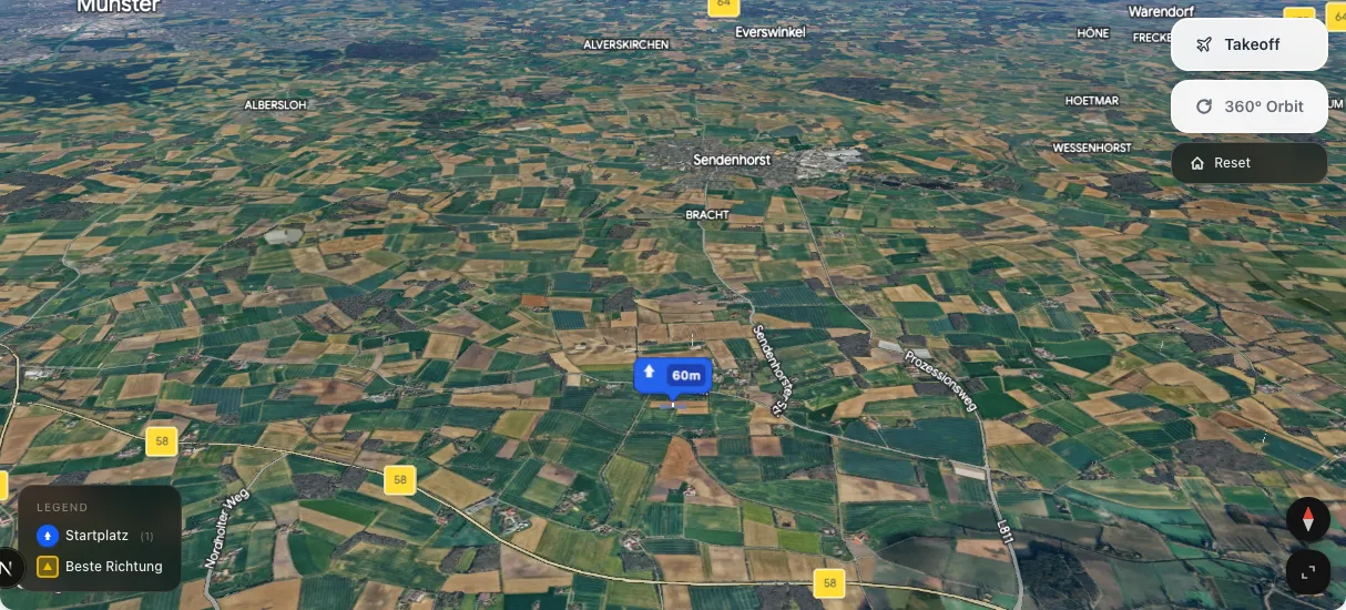 3D terrain map preview