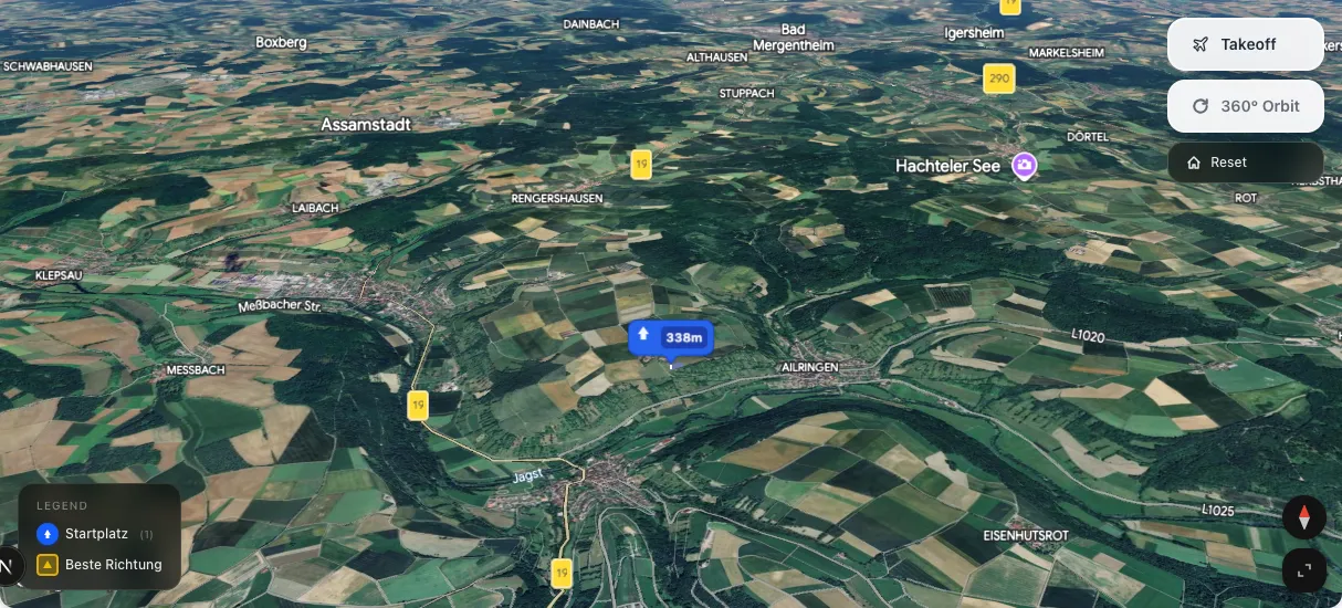 3D terrain map preview