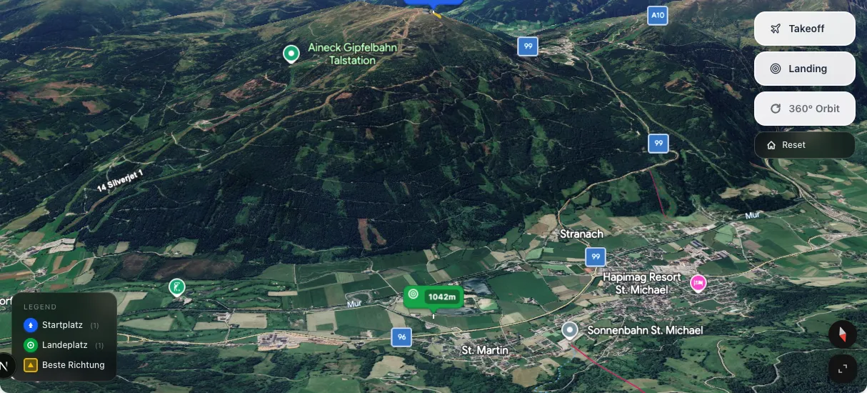 3D terrain map preview