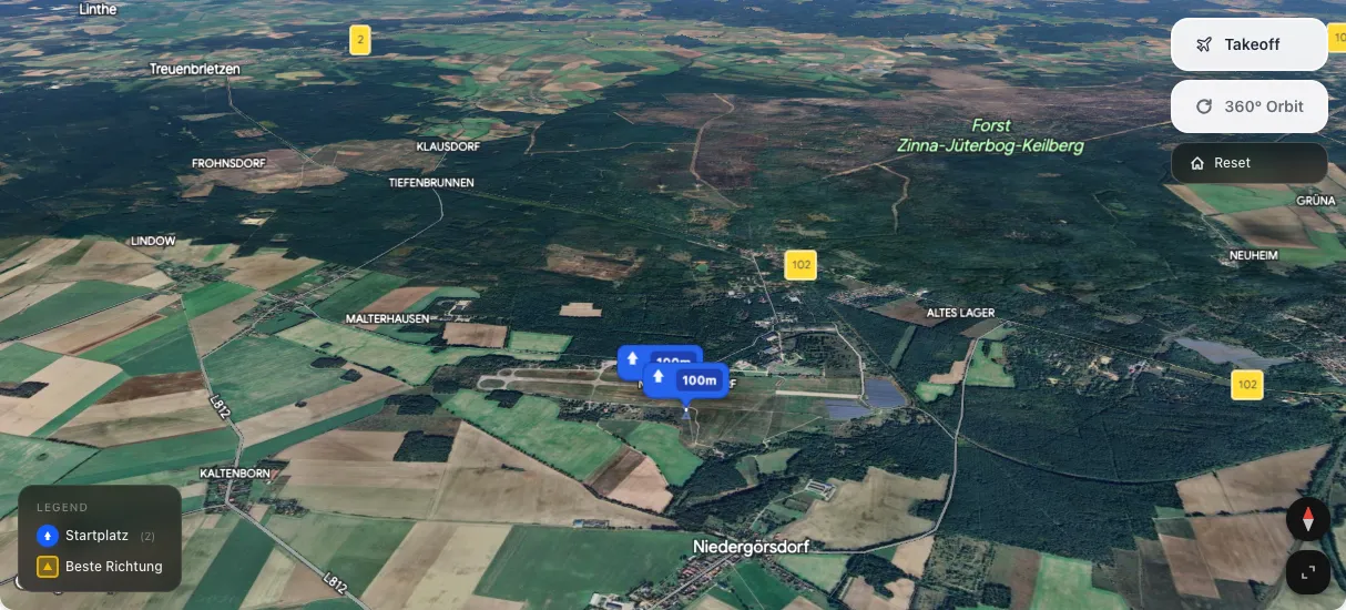 3D terrain map preview