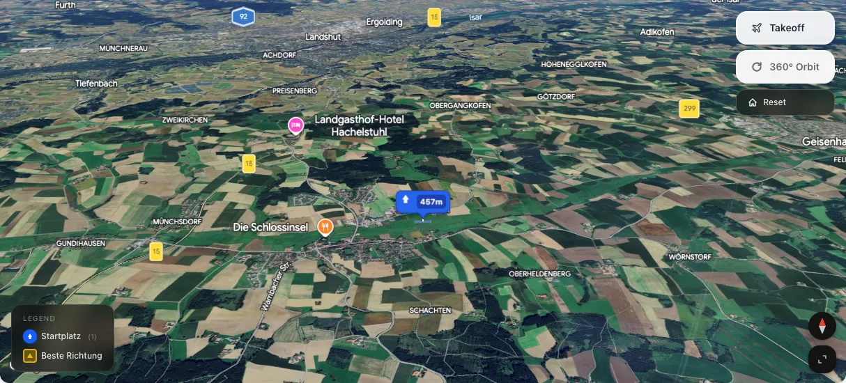 3D terrain map preview