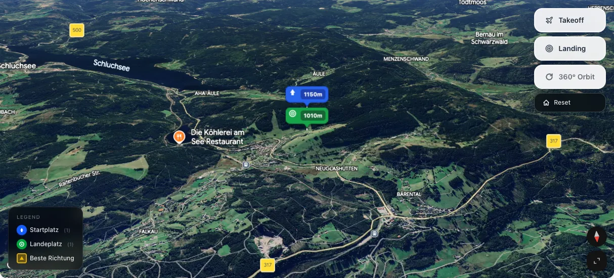 3D terrain map preview