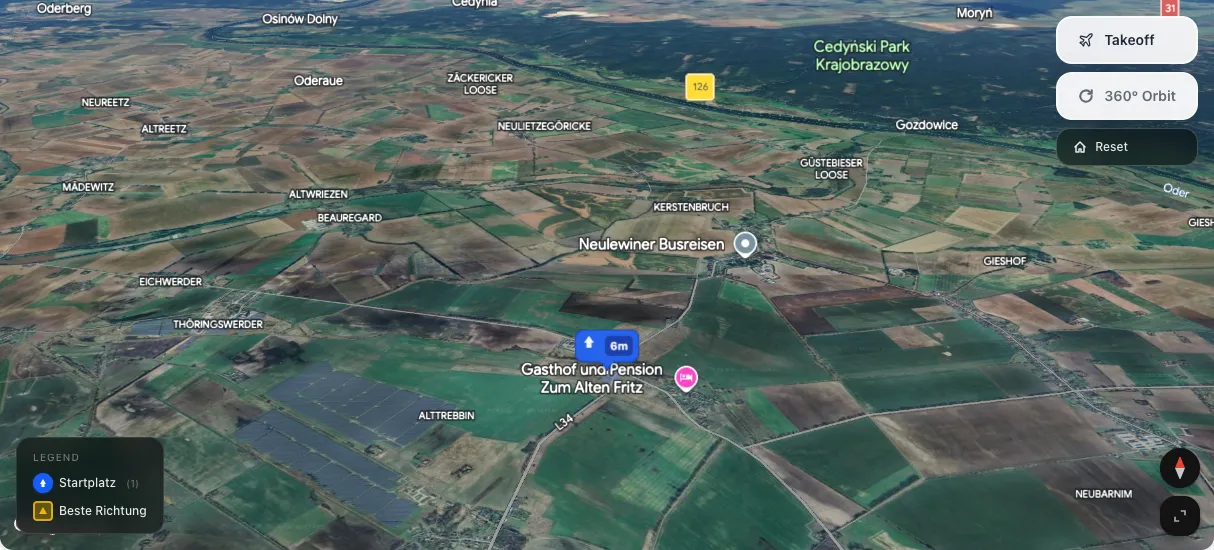 3D terrain map preview