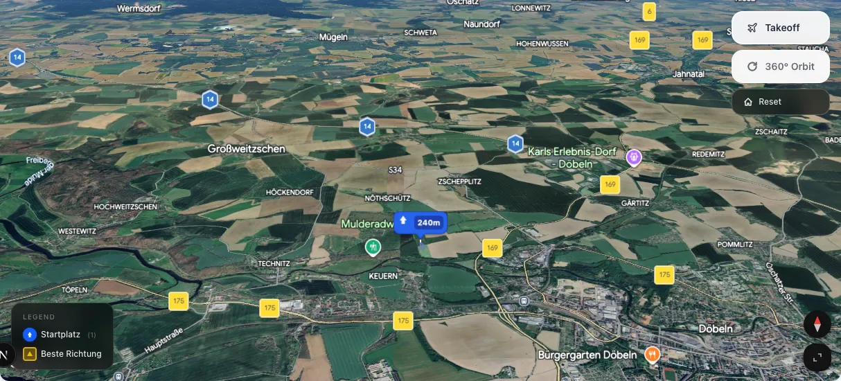 3D terrain map preview