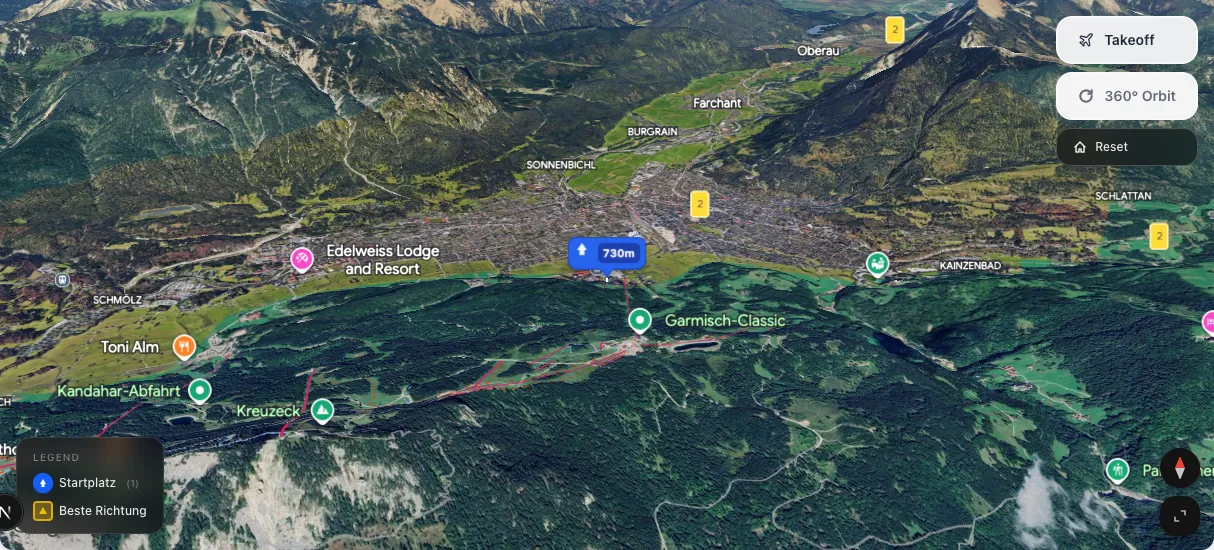 3D terrain map preview
