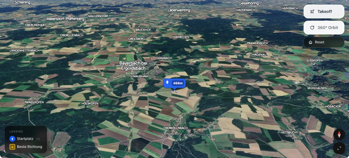 3D terrain map preview