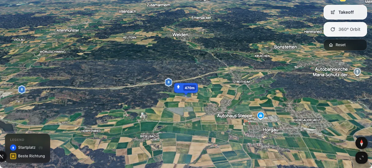 3D terrain map preview