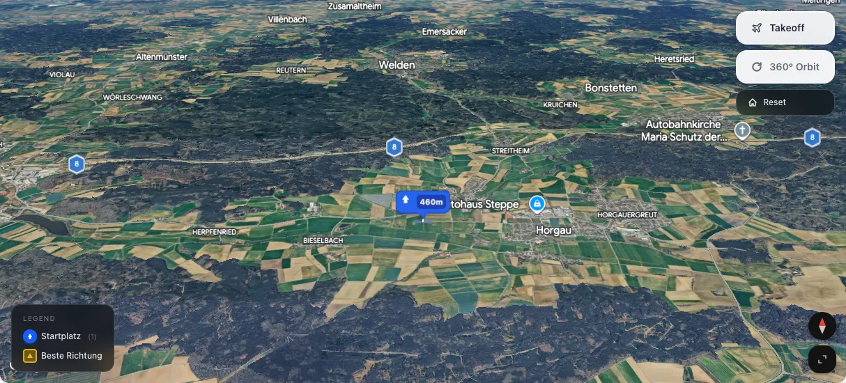 3D terrain map preview