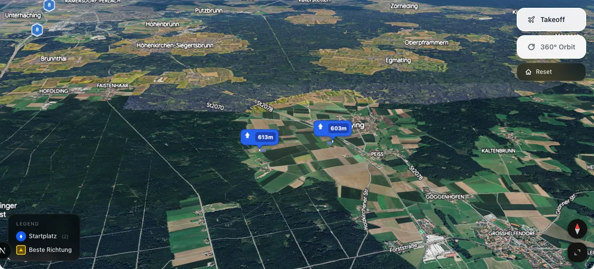 3D terrain map preview