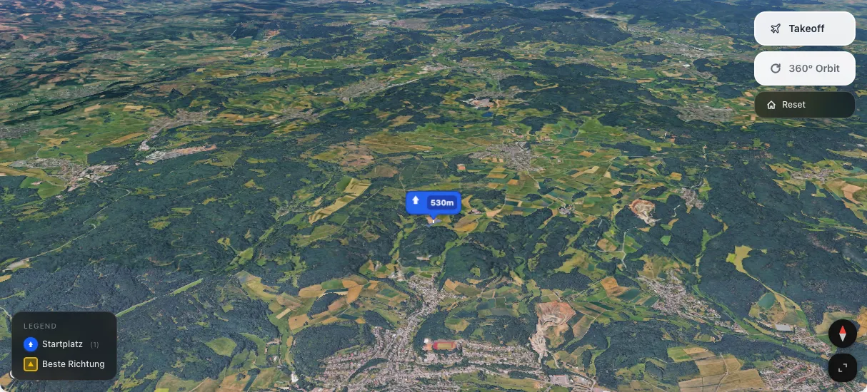 3D terrain map preview