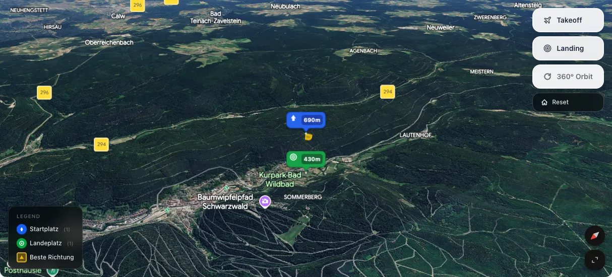 3D terrain map preview