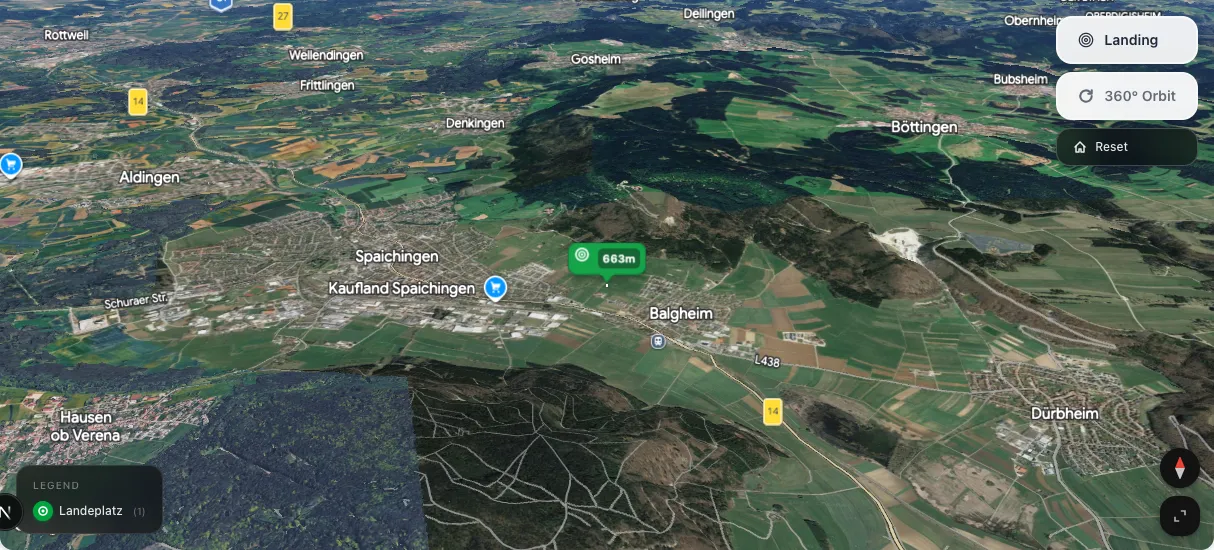 3D terrain map preview