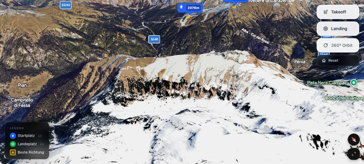 3D terrain map preview