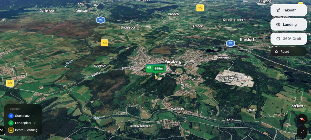 3D terrain map preview