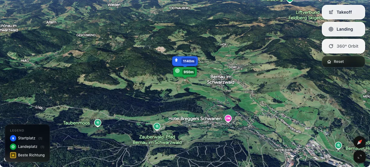3D terrain map preview