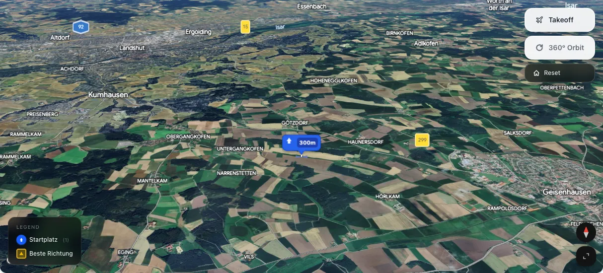 3D terrain map preview