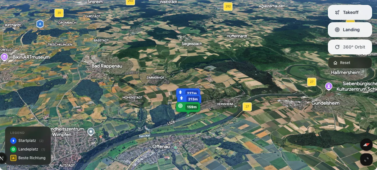 3D terrain map preview