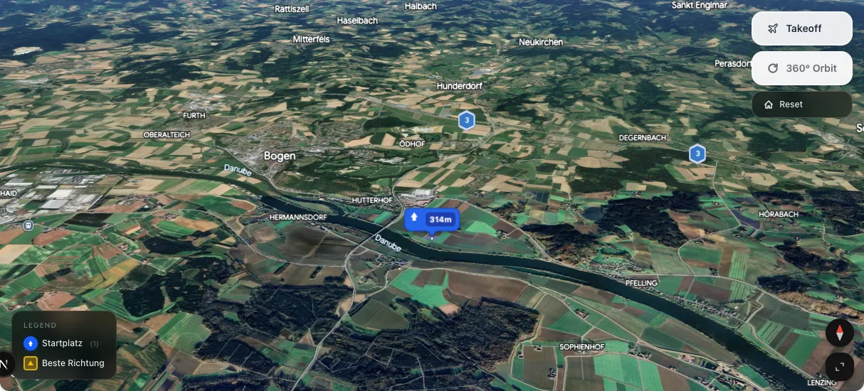 3D terrain map preview