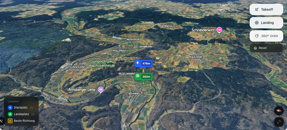 3D terrain map preview