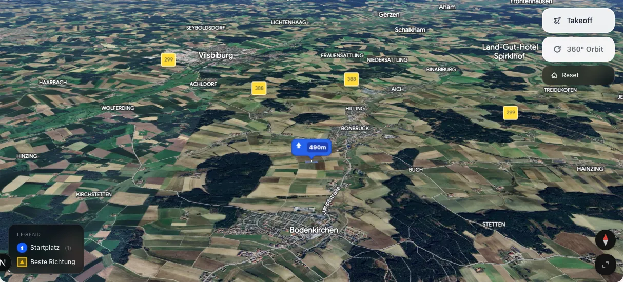 3D terrain map preview