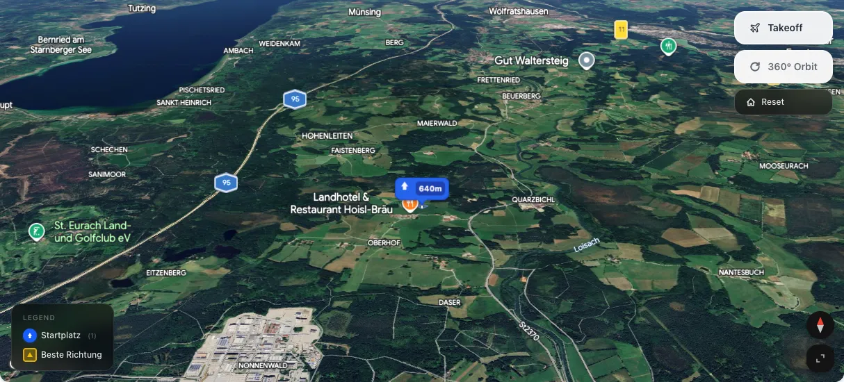 3D terrain map preview