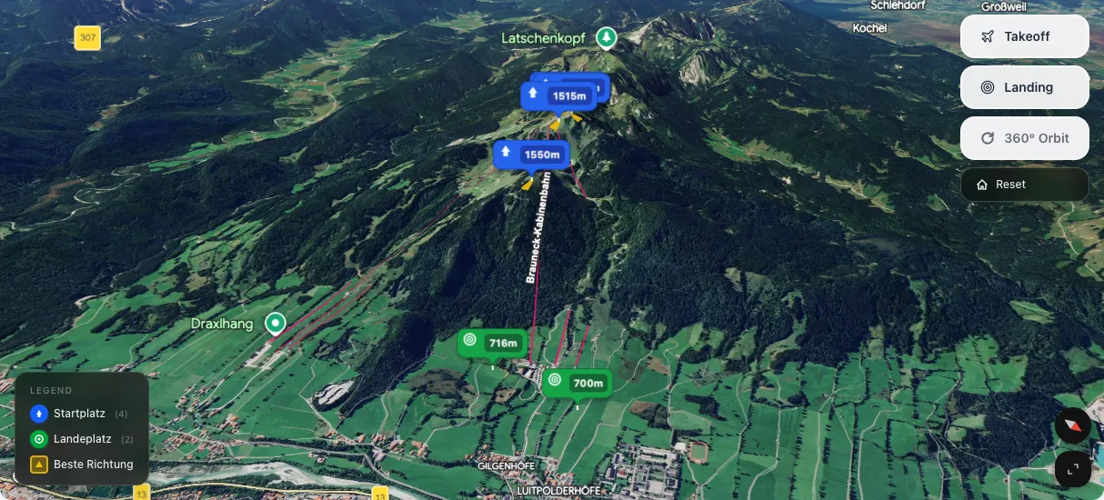 3D terrain map preview