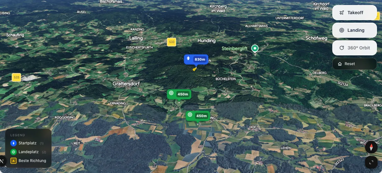 3D terrain map preview