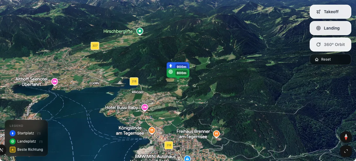 3D terrain map preview