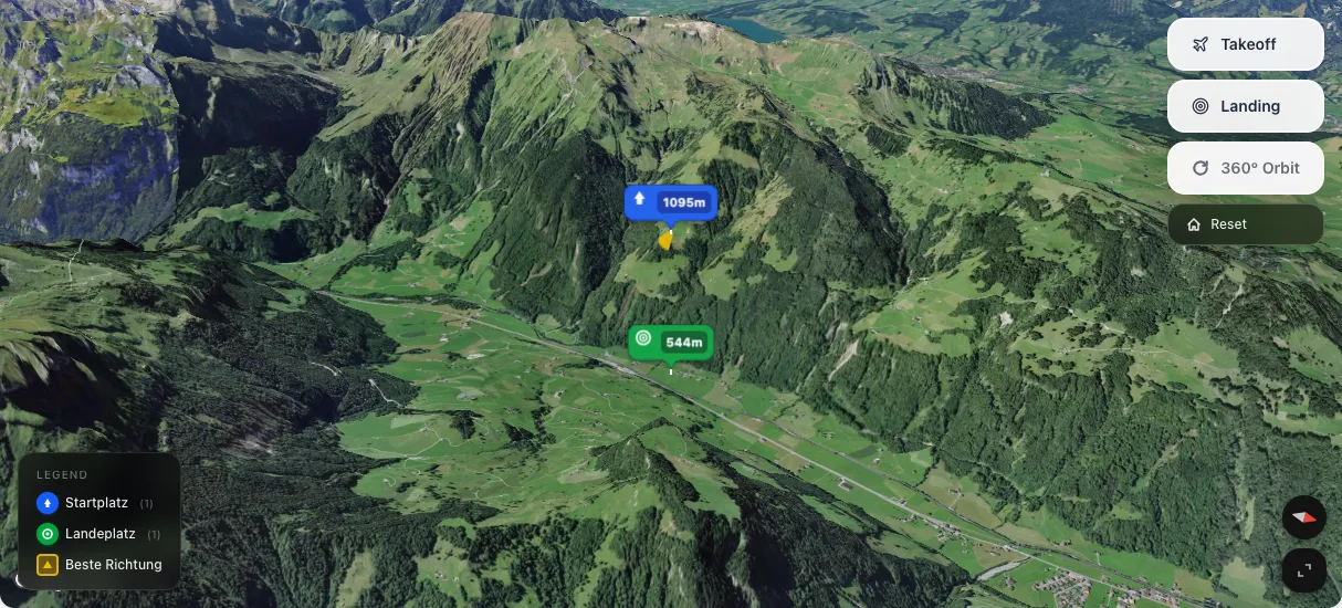 3D terrain map preview