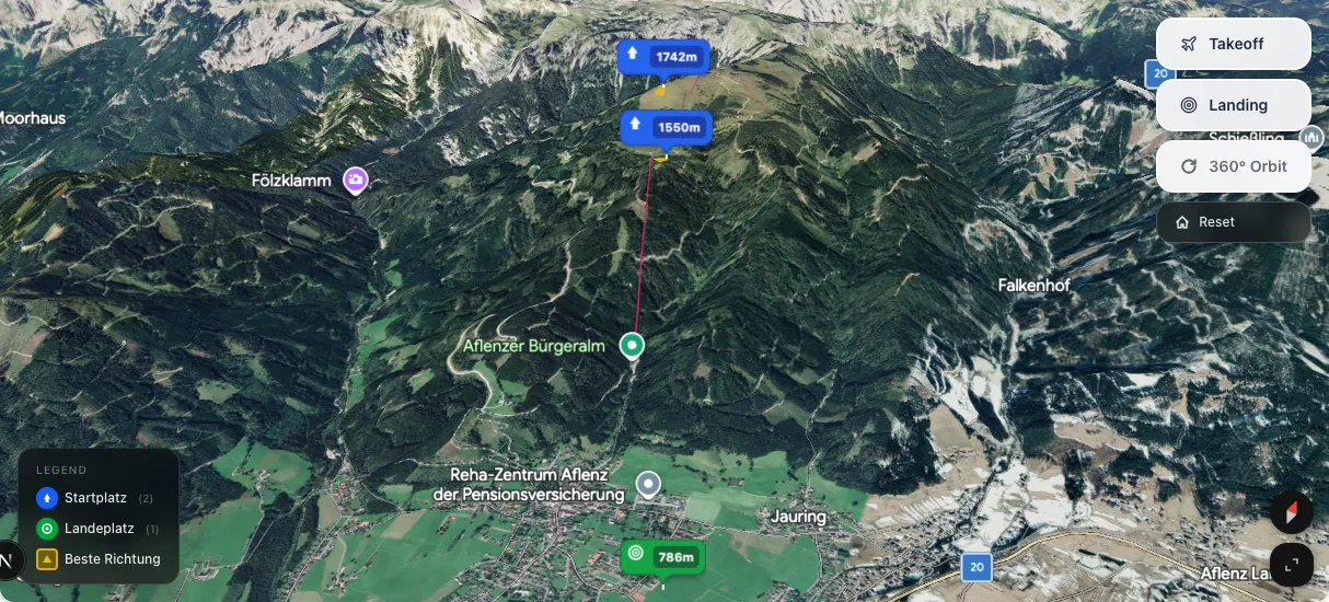 3D terrain map preview