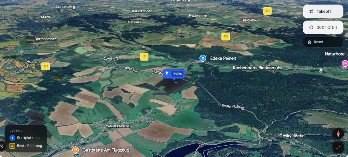 3D terrain map preview