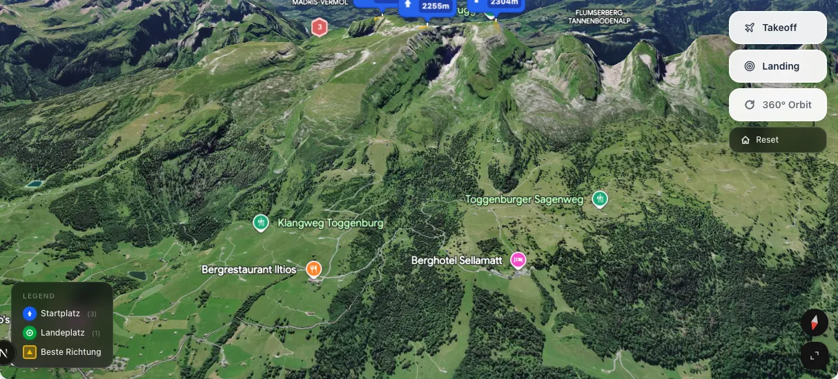 3D terrain map preview