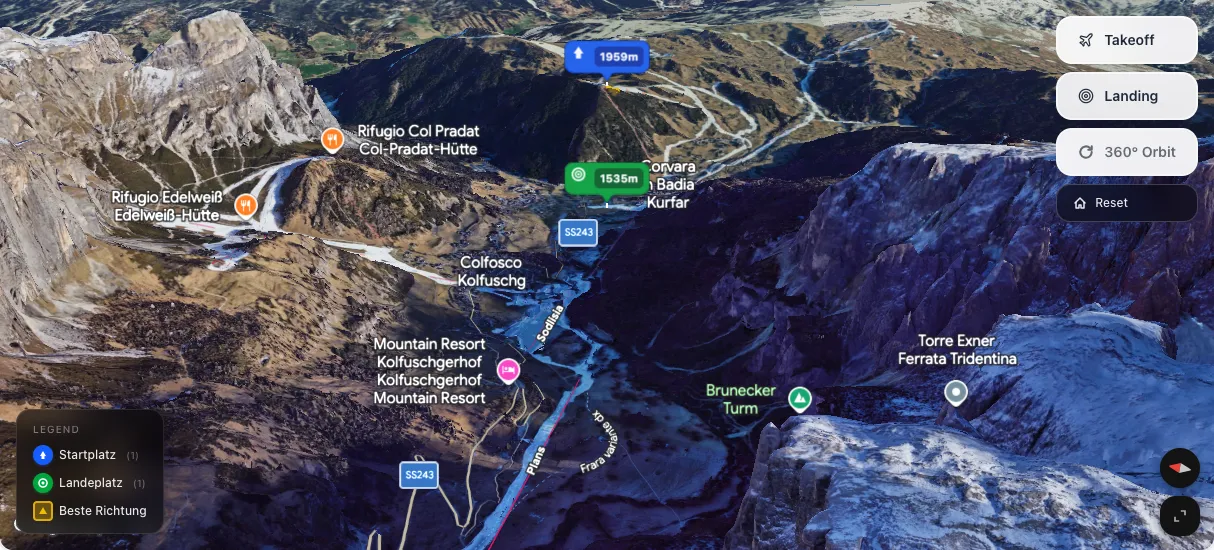 3D terrain map preview