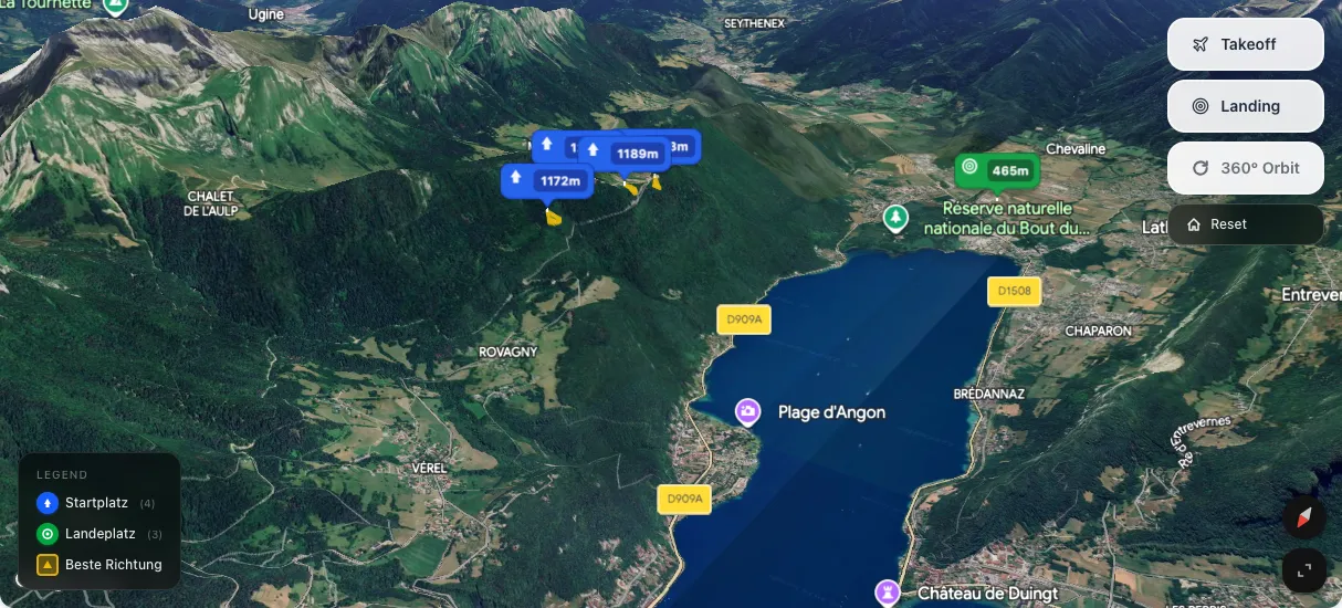3D terrain map preview