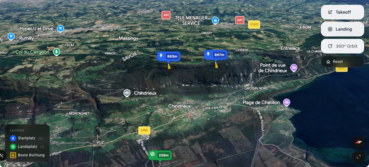 3D terrain map preview