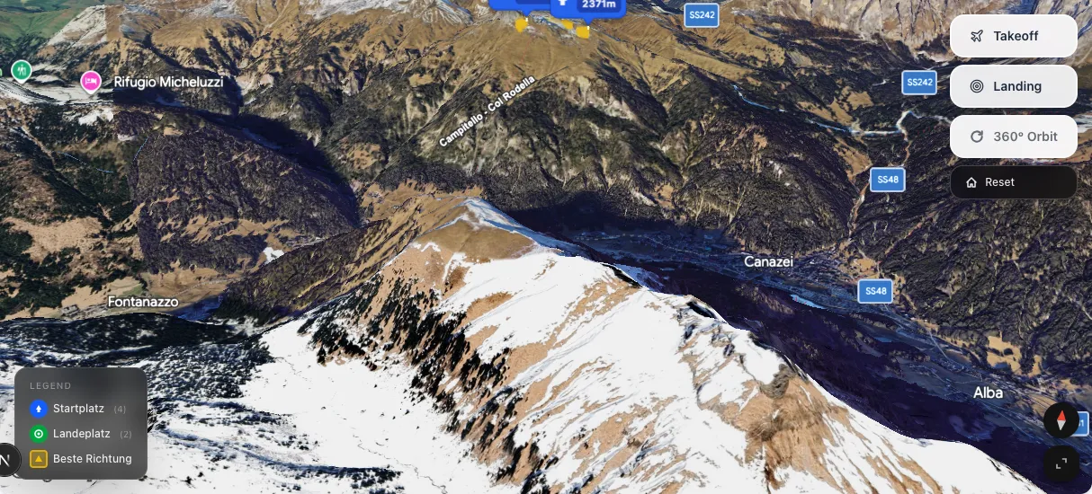 3D terrain map preview