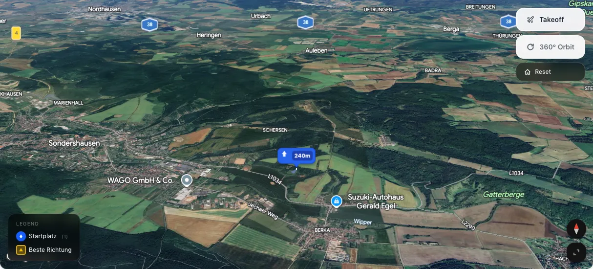 3D terrain map preview