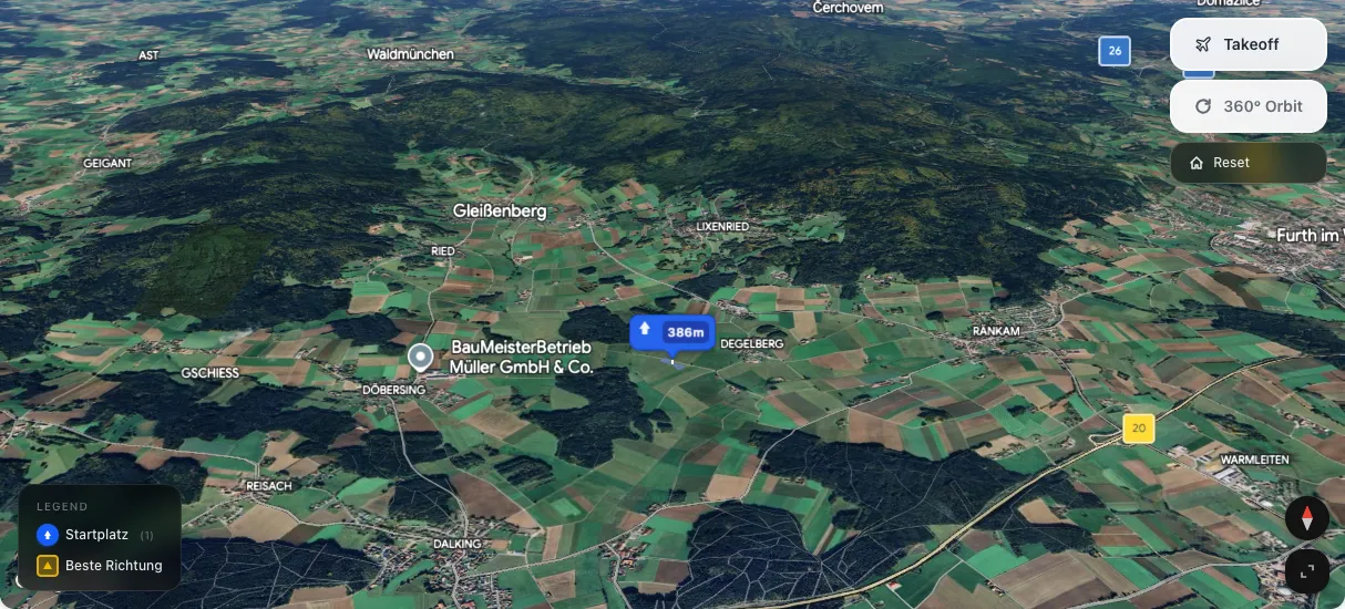 3D terrain map preview