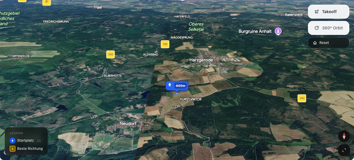3D terrain map preview