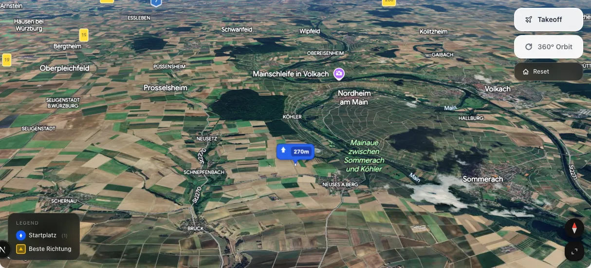 3D terrain map preview