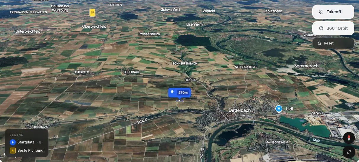 3D terrain map preview