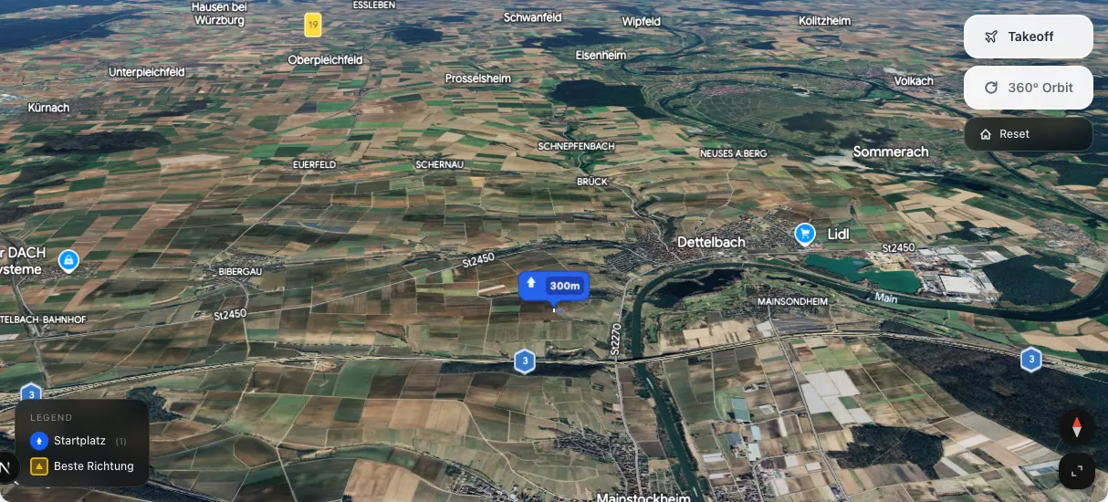 3D terrain map preview