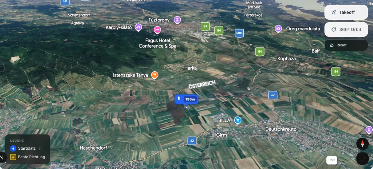 3D terrain map preview