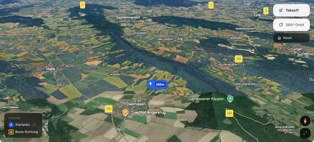 3D terrain map preview