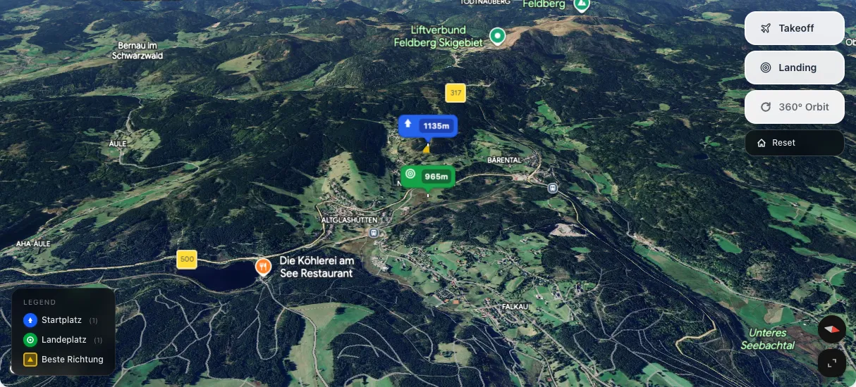 3D terrain map preview