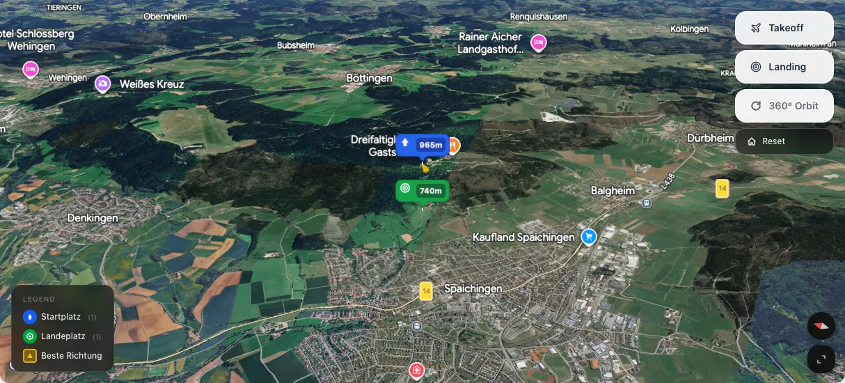 3D terrain map preview