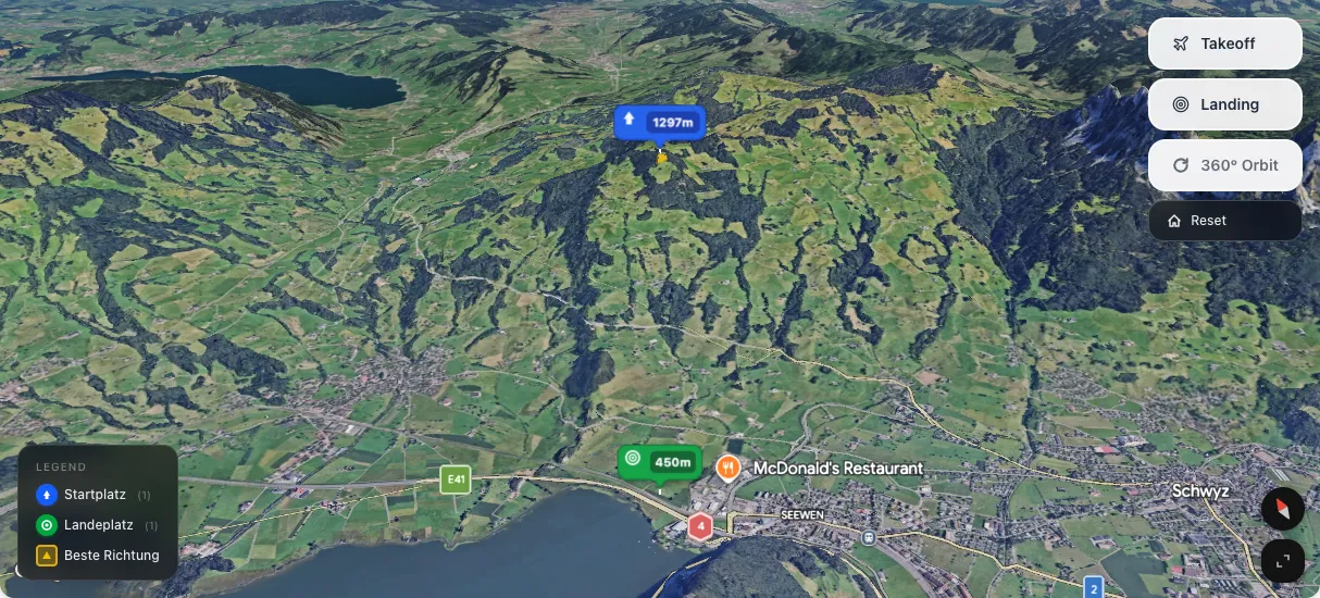 3D terrain map preview