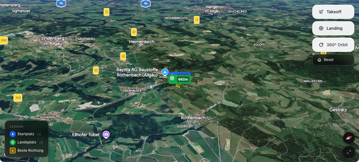 3D terrain map preview