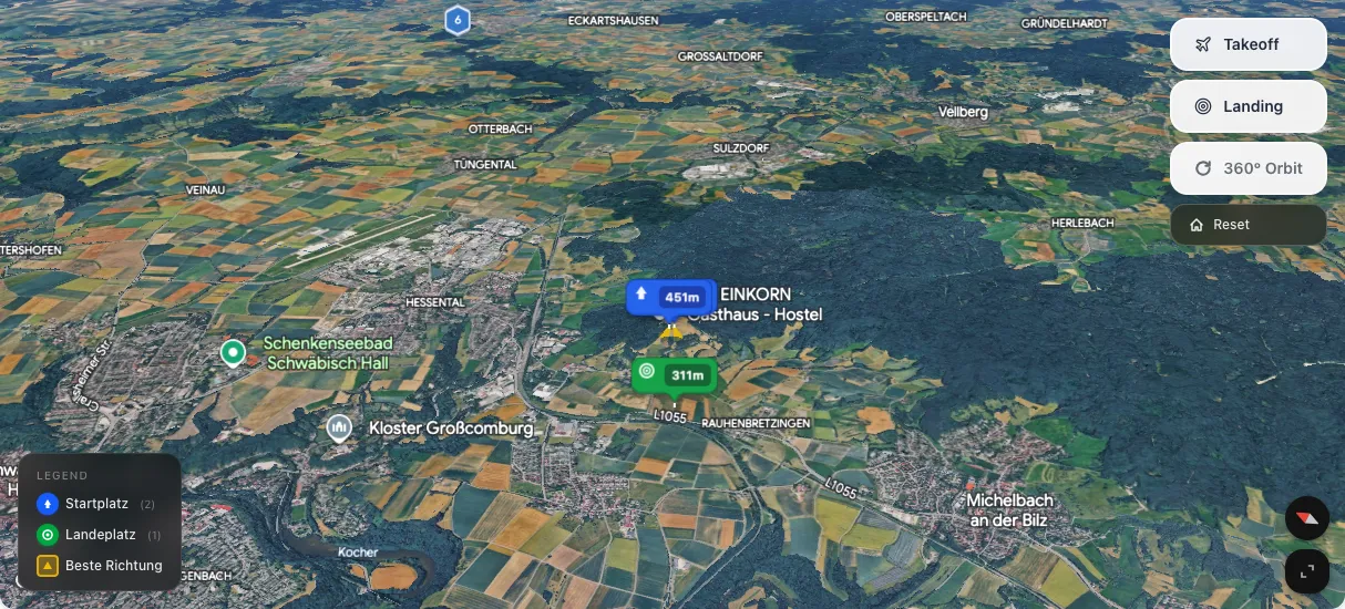 3D terrain map preview