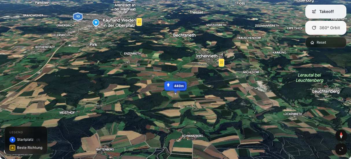 3D terrain map preview